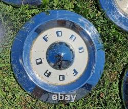 Set of 6 1957-1959 Ford Fairlane Galaxie 10.5 Custom Hub Caps Hubcaps 1958 4