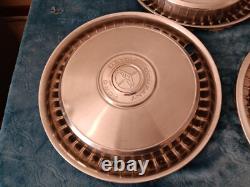 Set of stainless 76-91 Ford Truck HUB CAPS 15 F100 F150 Wheel Covers 1976-1991
