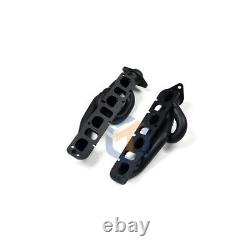 Shorty Exhaust Headers for 09-14 Dodge Ram 1500 2WD 4WD 5.7L Trucks V8 1-5/8 BK