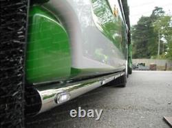 Side Bars + Amber LEDs For DAF XF 105 4x2 Polished Stainless Steel Truck Skirts