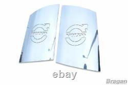 Side Dirt Deflector Chrome Trim For Volvo FH3 FH4 Truck Stainless Steel 2pc Set
