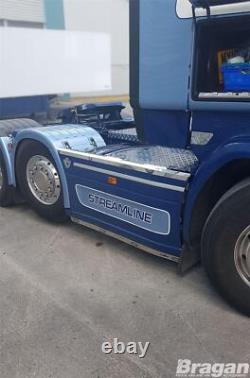 Side Skirt Top Trims For Scania P G R 6 Series 2009+ 6x2 Stainless Steel Truck