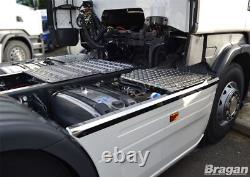 Side Skirt Top Trims For Scania P G R 6 Series 2009+ 6x2 Stainless Steel Truck