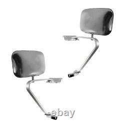 Side View Manual Mirrors Stainless Steel Pair Set for Ford F-Series Pickup Truck