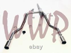 Stainless 3 Dual Split Rear Exit Cat Back Exhaust 14-19 Chevy/GMC 1500 Pickup