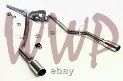 Stainless 3 Dual Split Rear Exit Cat Back Exhaust 14-19 Chevy/GMC 1500 Pickup