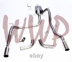 Stainless Dual CatBack Exhaust System Kit 06-08 Dodge Ram 1500 5.7L Hemi Pickup