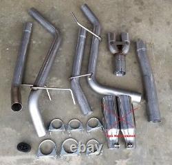 Stainless Dual Filter Back Exhaust System 14-18 Ram 1500 3.0L EcoDiesel -No Tips