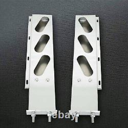 Stainless Mud Flap Hanger Rear Bar withOval Light Cutouts Spring Loaded Semi Truck