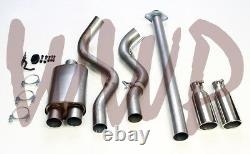 Stainless Single Pre-Axle Exit 3 Cat Back Exhaust System Dual 15-20 Ford F150