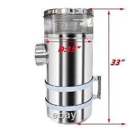 Stainless Steel 15 Truck Air Cleaner vortox style strap mount Peterbilt 379 389