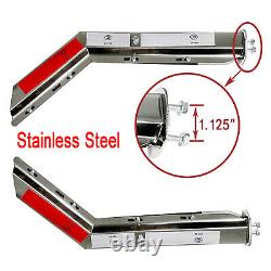 Stainless Steel 1.125 Bolt Mud Flap Hangers Angled Semi Truck Spring Loaded New