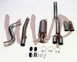 Stainless Steel 3Cat Back Exhaust System Kit 14-19 Ford Fiesta ST 1.6L EcoBoost