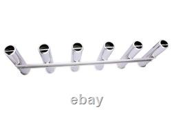 Stainless Steel 6 Link Tube Fishing Rod Holder for Boats Marine Yacht Truck RV