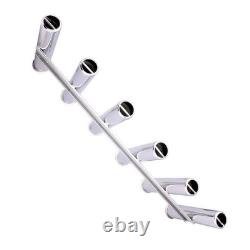 Stainless Steel 6 Link Tube Fishing Rod Holder for Boats Marine Yacht Truck RV