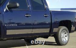 Stainless Steel 6 Rocker Panel Molding 14PC Chevy Silverado Crew Cab 5.8' Bed
