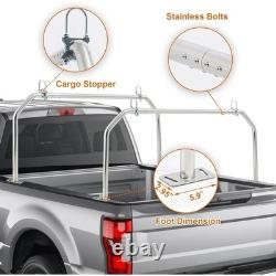 Stainless Steel Adjustable Truck Bed Rack With Cargo Stoppers Straps Universal Fit