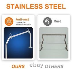 Stainless Steel Adjustable Truck Bed Rack With Cargo Stoppers Straps Universal Fit