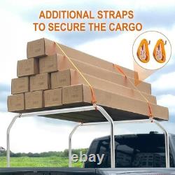 Stainless Steel Adjustable Truck Bed Rack With Cargo Stoppers Straps Universal Fit
