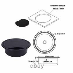 Stainless Steel Bar Sink 14.17x4.72in for Boat Camping Vehicle Motorhome Truck