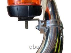 Stainless Steel Chrome Beacon and Air Horn Clamp For Truck Roof Light Bar 63mm