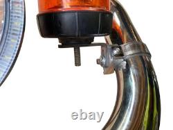 Stainless Steel Chrome Beacon and Air Horn Clamp For Truck Roof Light Bar 63mm