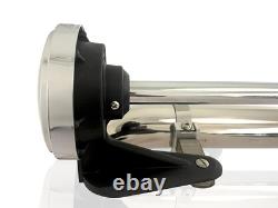 Stainless Steel Chrome Beacon and Air Horn Clamp For Truck Roof Light Bar 63mm
