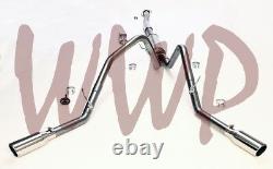 Stainless Steel Dual Side Exit Cat Back Exhaust System 11-14 Ford F150 5.0L V8