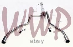 Stainless Steel Dual Split Rear Exit CatBack Exhaust 15-20 Ford F150 5.0L V8