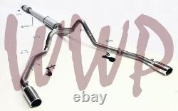 Stainless Steel Dual Split Rear Exit Cat Back Exhaust 15-20 Ford F150 5.0L V8