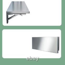 Stainless Steel Folding Wall Shelf 23.6x16in for Kitchen, Garage, Food Truck