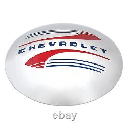 Stainless Steel Logo Hub Cap Wheel Covers Set of 4 Fits 1941-48 Chevy Car Truck