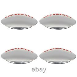 Stainless Steel Logo Hub Cap Wheel Covers Set of 4 Fits 1947-53 Chevy Truck