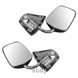 Stainless Steel Manual Side View Mirrors LH & RH Pair Set For Chevy Truck
