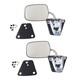 Stainless Steel Manual Side View Mirrors Lh & Rh Pair Set For Chevy Truck