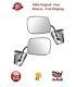 Stainless Steel Manual Side View Mirrors Lh & Rh Pair Set For Chevy Truck