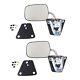 Stainless Steel Manual Side View Mirrors Lh & Rh Pair Set For Chevy Truck