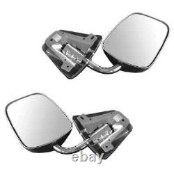 Stainless Steel Manual Side View Mirrors LH & RH Pair Set for Chevy Truck