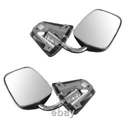 Stainless Steel Manual Side View Mirrors LH & RH Pair Set for Chevy Truck