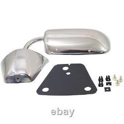 Stainless Steel Manual Side View Mirrors LH & RH Pair Set for Chevy Truck