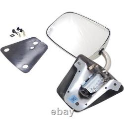Stainless Steel Manual Side View Mirrors LH & RH Pair Set for Chevy Truck