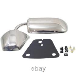 Stainless Steel Manual Side View Mirrors LH & RH Pair Set for Chevy Truck