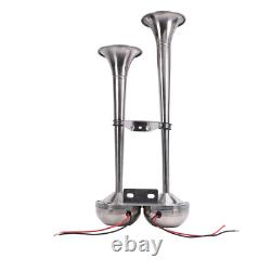 Stainless Steel Marine Electric Twin Trumpet Horn 12V Fits Boat Yacht Truck Car