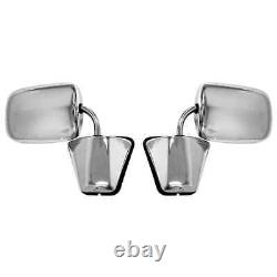 Stainless Steel Mirror Assembly Pair for 81-87 Chevy GMC Pickup Blazer Jimmy