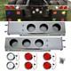 Stainless Steel Mud Flap Hanger Bar With Led Tail Light For Semi Trucks Waterproof