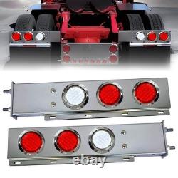 Stainless Steel Mud Flap Hanger Bar with LED Tail Light for Semi Trucks Waterproof