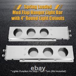 Stainless Steel Mud Flap Hanger with Spring Loaded Rear Bar for Semi Trucks