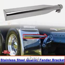 Stainless Steel Quarter Fender Bracket with Mounting Kit for Trucks Fits Singl