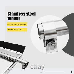 Stainless Steel Quarter Fender Set (24x24), Semi Truck With Mounting Tube
