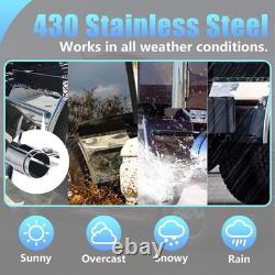 Stainless Steel Quarter Fenders for Semi Truck 24x24, Tube Bracket & Mounting